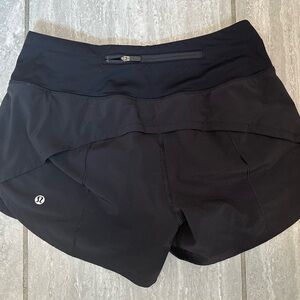 Lululemon Black Running shorts; Women’s size 4